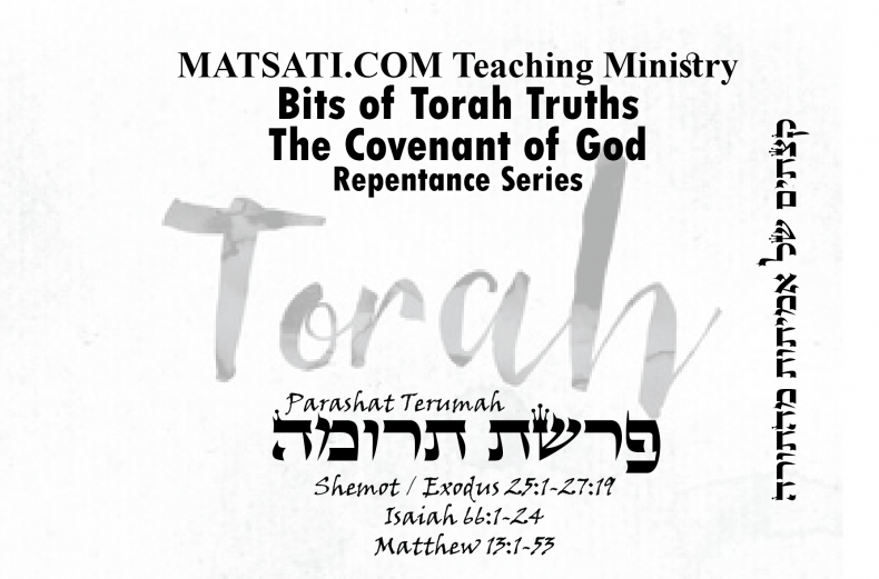 Bits of Torah Truths, Parashat Terumah, פרשת תרומה, Who we are made to be in the Messiah