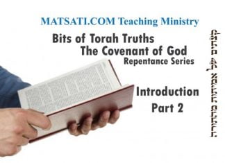 Bits of Torah Truths, The Covenant – Repentance Series, Introduction, Part 2, Having the Heart of a Jew, and the Distinction of the Church.