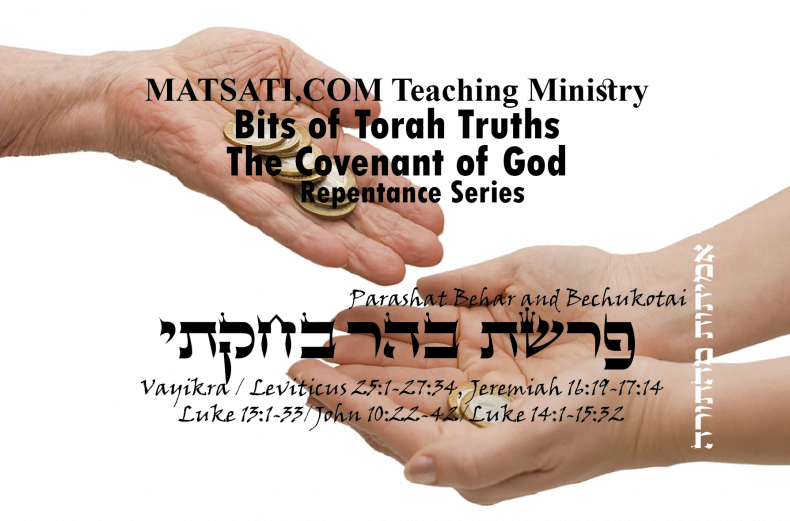 Bits of Torah Truths, Parshiyot Behar and Bechukotai, פרשת בהר ובחקתי, Tzdakah and the Strengthening of Your Brother