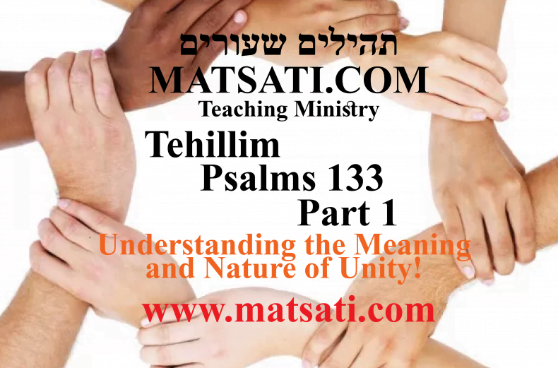 Tehillim / Psalms 133, ספר תהילים קלג, Part 1, Understanding the Meaning and Nature of Unity!