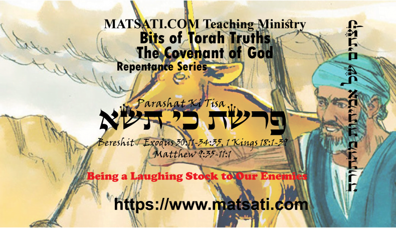 Bits of Torah Truths, פרשת כי תשא, Parashat Ki Tisa, Being a Laughing Stock to Our Enemies
