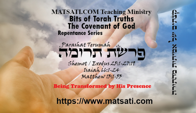 Bits of Torah Truths, Parashat Terumah, פרשת תרומה, Being Transformed by His Presence