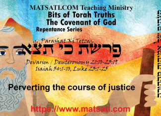 Bits of Torah truths, Parashat Ki Tetze, פָּרָשָׁה כִּי־תֵצֵא, Parashat Ki Tetze, Perverting the course of justice