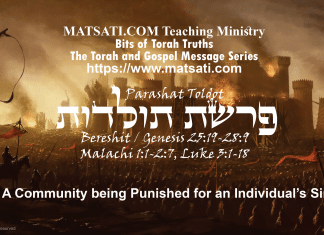 A Community being Punished for an Individual’s Sin, Parashat Toldot, פרשת תולדות, Bits of Torah Truths