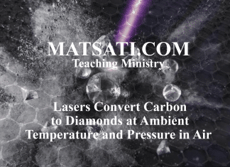 Lasers Convert Carbon to Diamonds at Ambient Temperature and Pressure in Air