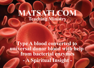 Type A blood converted to universal donor blood with help from bacterial enzymes – A Spiritual Insight