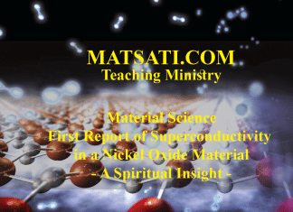 Material Science – First Report of Superconductivity in a Nickel Oxide Material – A Spiritual Insight