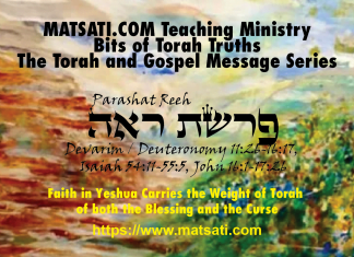 Faith in Yeshua Carries the Weight of Torah of both the Blessing and the Curse, פרשת ראה, Parashat Re’eh, Bits of Torah Truths