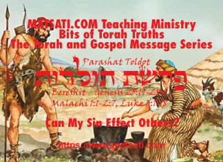 Can My Sin Effect Others? Parashat Toldot, פרשת תולדות, Bits of Torah Truths