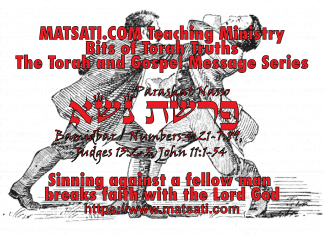 Sinning against a fellow man breaks faith with the Lord God, נשא פרשת, Parashat Naso, Bits of Torah Truths