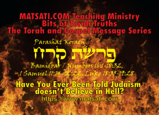 Have You Ever Been Told Judaism doesn’t Believe in Hell?, פרשת קרח, Parashat Korach, Bits of Torah Truths