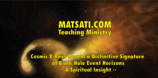 Cosmic X-Rays Reveal a Distinctive Signature of Black Hole Event Horizons – A Spiritual Insight