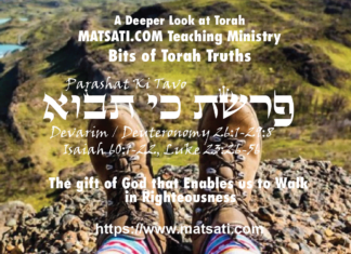 The gift of God that Enables us to Walk in Righteousness, פרשת כי תבוא, Parashat Ki Tavo, Bits of Torah Truths – Digging Deeper