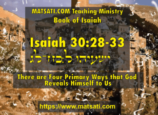 There are Four Primary Ways that God Reveals Himself to Us, ืืฉืขืืื ื:ืื-ืื / Isaiah 30:28-33