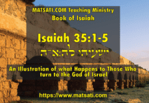 An Illustration of what Happens to Those Who turn to the God of Israel, ישעיהו לה:א-ה / Isaiah 35:1-5