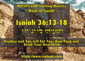 Disobey and You will Eat Your Own Poop and Drink Your Own Urine, ישעיהו לו:יג-יח / Isaiah 36:13-18