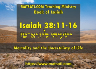 Mortality and the Uncertainty of Life, ישעיהו לח:יא-טז / Isaiah 38:11-16