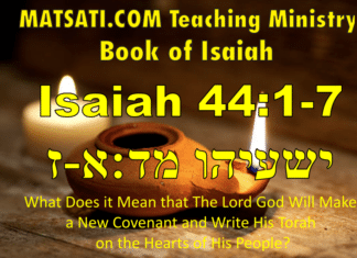 What Does it Mean that The Lord God Will Make a New Covenant and Write His Torah on the Hearts of His People? ישעיהו מד:א-ז / Isaiah 44:1-7