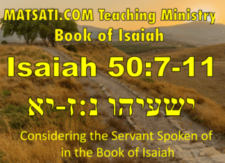 Considering the Servant Spoken of in the Book of Isaiah, ישעיהו נ:ז-יא / Isaiah 50:7-11