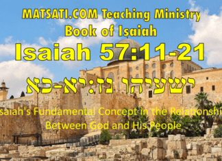 Isaiah’s Fundamental Concept in the Relationship Between God and His People, ישעיהו נז:יא-כא / Isaiah 57:11-21