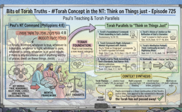 Bits of Torah Truths – #Torah Concept in the NT: Think on Things just – Episode 725