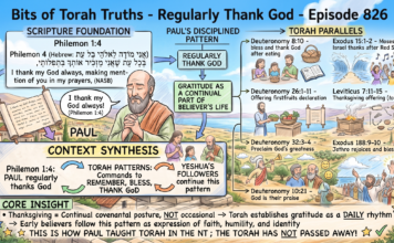 Bits of Torah Truths – #Torah Concept in the NT: Regularly thank God – Episode 826