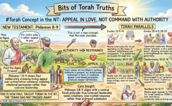 Bits of Torah Truths – #Torah Concept in the NT: Appeal to others in love, not using authority to command them – Episode 829