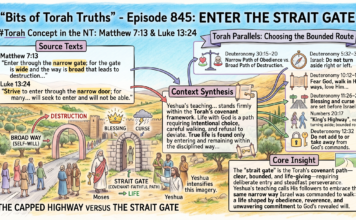 Bits of Torah Truths – #Torah Concept in the NT: Enter the straight gate – Episode 845