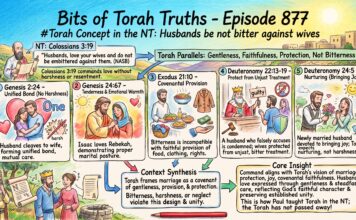 Bits of Torah Truths – #Torah Concept in the NT: Husbands be not bitter against wives – Episode 877